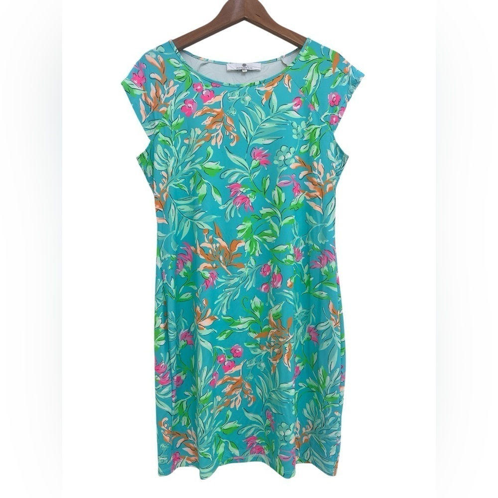 Jean-Pierre Klifa Paris Floral Print Cap Sleeve Dress Size XL